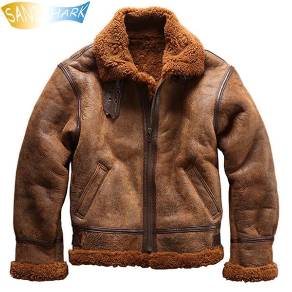 men's leather & faux european size super warm genuine sheep jacket for men 2021 shearling bomber military pilot fur coat male winter ov, Black
men's leather & faux european size super warm genuine sheep jacket for men 2021 shearling bomber military pilot fur coat male winter ov, Black