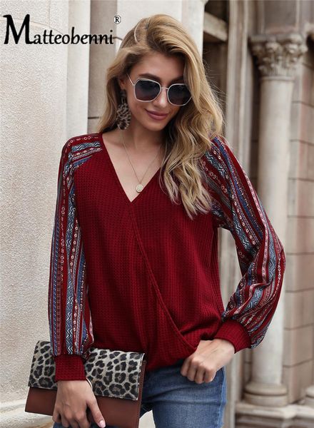 2021 new autumn and winter women's fashion casual design stitching irregular printing v-neck long-sleeve loose t-shirt r75g, White
2021 new autumn and winter women's fashion casual design stitching irregular printing v-neck long-sleeve loose t-shirt r75g, White