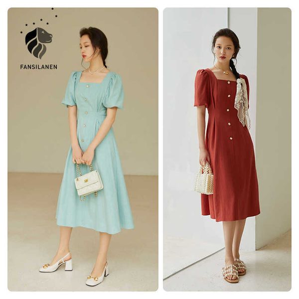 fansilanen office lady gentle wind puff sleeve high waist dress women summer french retro square collar slim a-line skirt 210607, Black;gray
fansilanen office lady gentle wind puff sleeve high waist dress women summer french retro square collar slim a-line skirt 210607, Black;gray