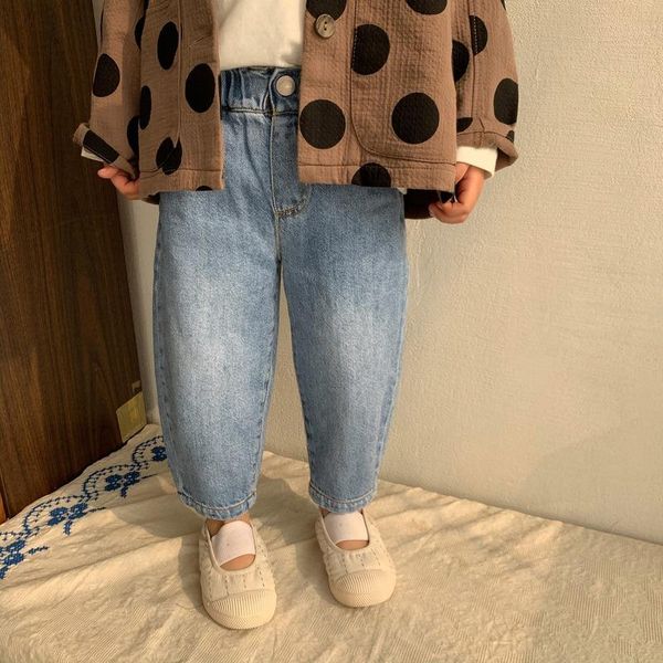 2021 spring new children pants boys and girls straight jeans toddler kids solid color cotton denim radish trousers, Blue
2021 spring new children pants boys and girls straight jeans toddler kids solid color cotton denim radish trousers, Blue
