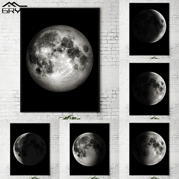 paintings moon phase wall art home decor canvas poster nordic style print painting universe space black and white picture for living room
paintings moon phase wall art home decor canvas poster nordic style print painting universe space black and white picture for living room