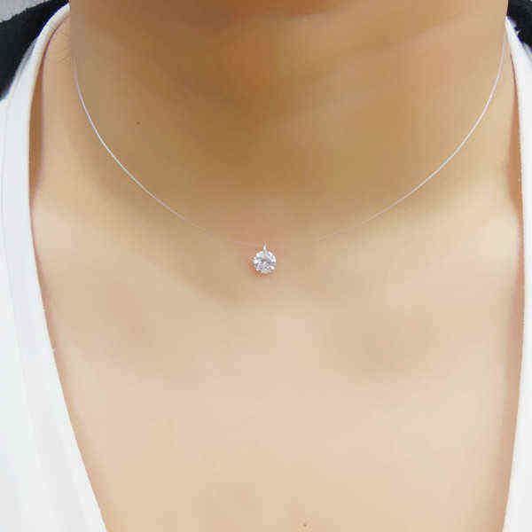 new 925 silver transparent fishing line necklace clear zircon pendant sparkling choker selling women jewelry
new 925 silver transparent fishing line necklace clear zircon pendant sparkling choker selling women jewelry