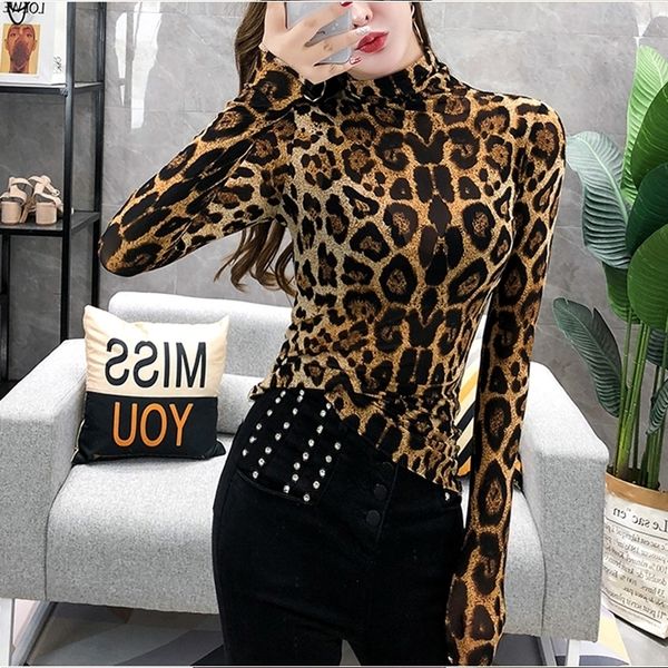 leopard t-shirt women spring turtleneck stretchy slim long sleeve t shirt tee ropa mujer t9d602y 210315, White
leopard t-shirt women spring turtleneck stretchy slim long sleeve t shirt tee ropa mujer t9d602y 210315, White
