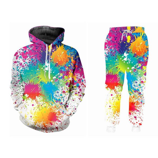 men's tracksuits cool 3d rainbow paint all over print hoodie and pants tracksuit set men women loose athletic casual hip hop 2 pcs jogg, Gray
men's tracksuits cool 3d rainbow paint all over print hoodie and pants tracksuit set men women loose athletic casual hip hop 2 pcs jogg, Gray