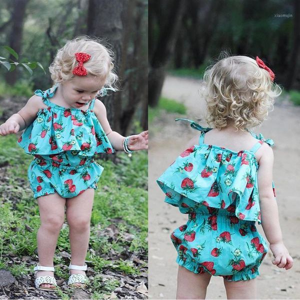 rompers european and american summer ruffled sling one-piece baby girl strawberry print sleeveless fashion short climb, Blue
rompers european and american summer ruffled sling one-piece baby girl strawberry print sleeveless fashion short climb, Blue