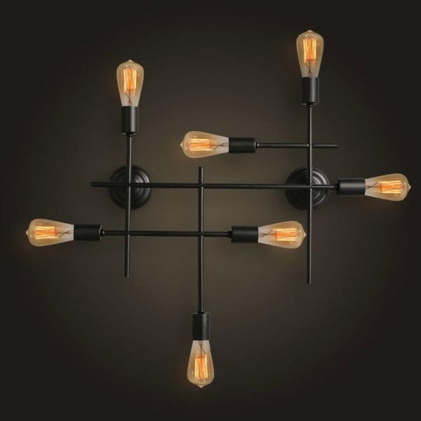 wall lamp water pipe vintage aisle loft iron edison bulbs black finished e27 suit for 110-240v
wall lamp water pipe vintage aisle loft iron edison bulbs black finished e27 suit for 110-240v