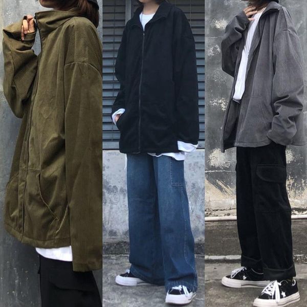 autumn women spring fashion japan style color long sleeve corduroy style jackets female casual loose chic coats, Black;brown
autumn women spring fashion japan style color long sleeve corduroy style jackets female casual loose chic coats, Black;brown