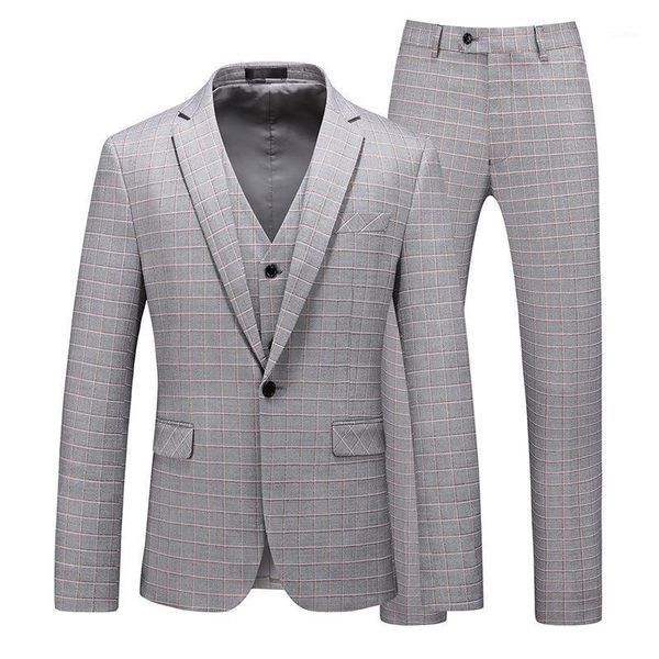 men's suit classic check pattern man 3-piece jacket+pants+vest business casual formal wear costume homme suits & blazers, White;black
men's suit classic check pattern man 3-piece jacket+pants+vest business casual formal wear costume homme suits & blazers, White;black