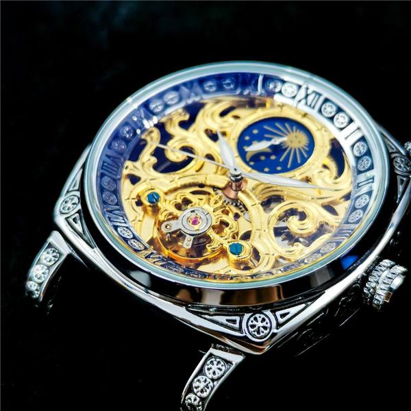 wristwatches aokulasic automatic mechanical watch men's hollow casual luminous moon phase watches mens leather waterproof relogio mascu, Slivery;brown
wristwatches aokulasic automatic mechanical watch men's hollow casual luminous moon phase watches mens leather waterproof relogio mascu, Slivery;brown