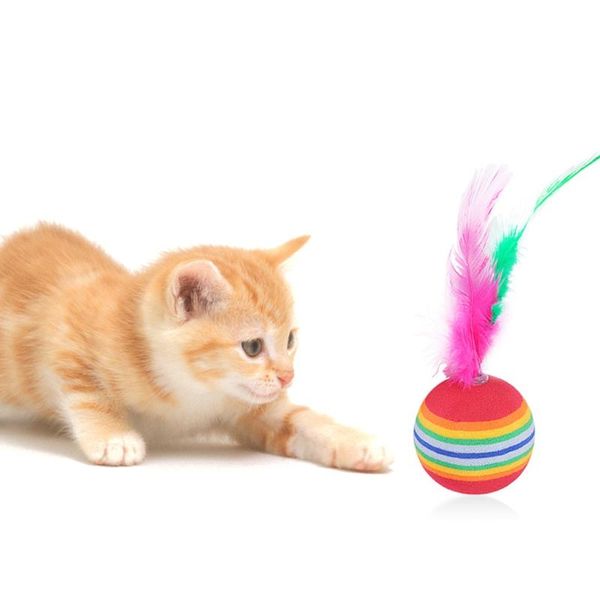 cat toys eva rainbow ball with feather light foam throwing funny interactive playing chew toy pet supplies
cat toys eva rainbow ball with feather light foam throwing funny interactive playing chew toy pet supplies