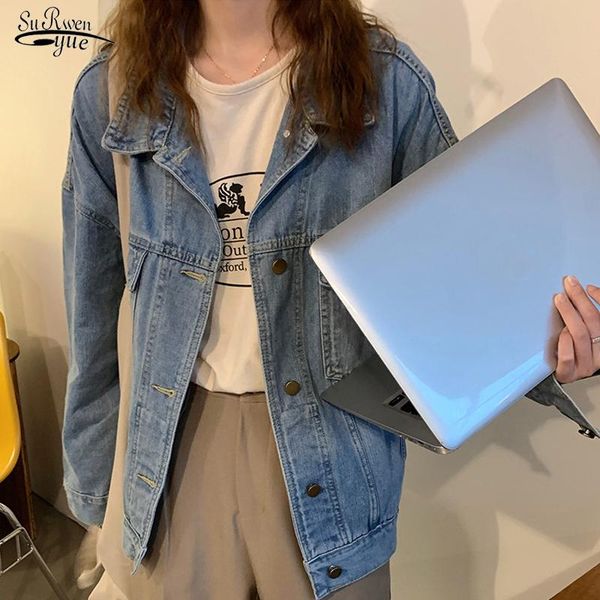 women's jackets 2021 korean loose autumn jacket blue casual plus size jeans denim coat jean vintage women clothes 16295, Black;brown
women's jackets 2021 korean loose autumn jacket blue casual plus size jeans denim coat jean vintage women clothes 16295, Black;brown