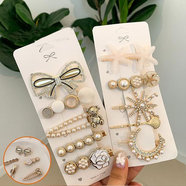 hair clips & barrettes set of 5 beaded pins sea themed vintage metal side clip sweet style accessories gift for women aic88, Golden;silver
hair clips & barrettes set of 5 beaded pins sea themed vintage metal side clip sweet style accessories gift for women aic88, Golden;silver