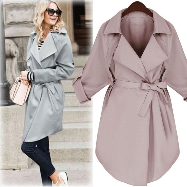 women's trench coats lanmrem 2021 autumn and winter fashion casual women long coat solid color loose large size belt windbreaker tc113, Tan;black
women's trench coats lanmrem 2021 autumn and winter fashion casual women long coat solid color loose large size belt windbreaker tc113, Tan;black