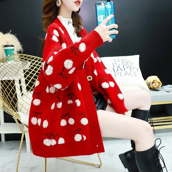2021 casual winter loose cleavage in v cardigans fashion women embroidered nightgown long knitted sweatshirt ladies knit outwear s34 1wt8, White;black
2021 casual winter loose cleavage in v cardigans fashion women embroidered nightgown long knitted sweatshirt ladies knit outwear s34 1wt8, White;black