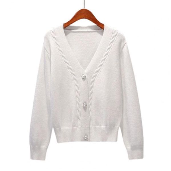 women's sweaters sweater cardigan women autumn winter v neck pearl single breasted loose short thicken sweet long sleeve knitting top, White;black
women's sweaters sweater cardigan women autumn winter v neck pearl single breasted loose short thicken sweet long sleeve knitting top, White;black