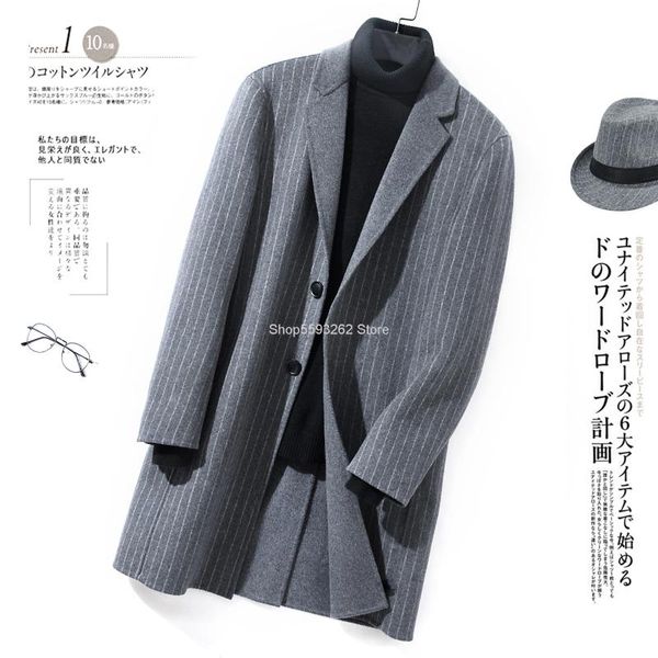 men's wool & blends 2021 men double-sided what about cashmere coat medium length money woolen cloth male thicken windbreaker, Black
men's wool & blends 2021 men double-sided what about cashmere coat medium length money woolen cloth male thicken windbreaker, Black