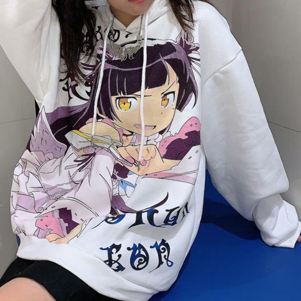 women's hoodies & sweatshirts hooded women 2021 autumn korean harajuku anime girl print plush long sleeve vintage fashion outwear, Black
women's hoodies & sweatshirts hooded women 2021 autumn korean harajuku anime girl print plush long sleeve vintage fashion outwear, Black