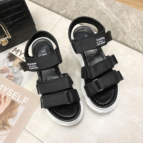 platform women's 2021 new sneakers breathable sandals summer fashion women chunky beach sandal denim comfortable sandalias mujer, Black
platform women's 2021 new sneakers breathable sandals summer fashion women chunky beach sandal denim comfortable sandalias mujer, Black