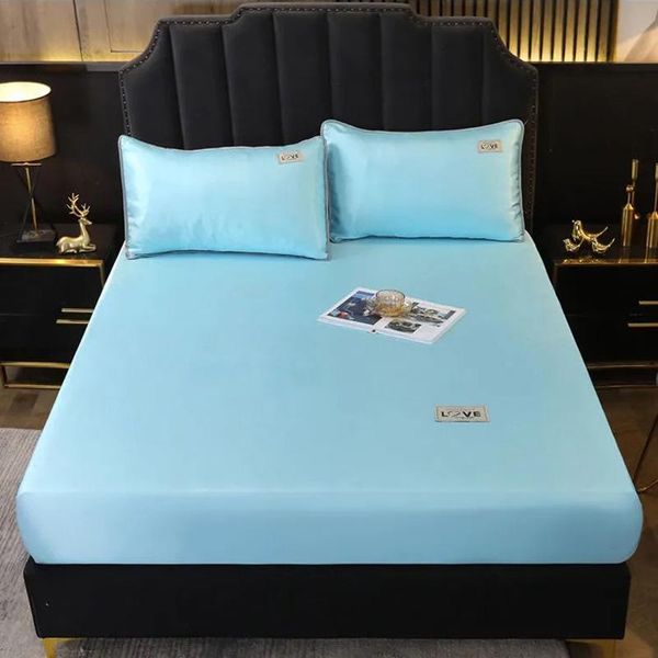 sheets & sets summer cool satin silk elastic band fitted sheet couple mattress protector cover super soft cozy king size bed set
sheets & sets summer cool satin silk elastic band fitted sheet couple mattress protector cover super soft cozy king size bed set