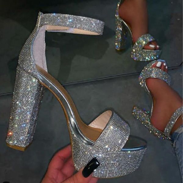 sandals luxury rhinestone summer high heels evening party shining women wedding crystal thick bottom platform shoes, Black
sandals luxury rhinestone summer high heels evening party shining women wedding crystal thick bottom platform shoes, Black