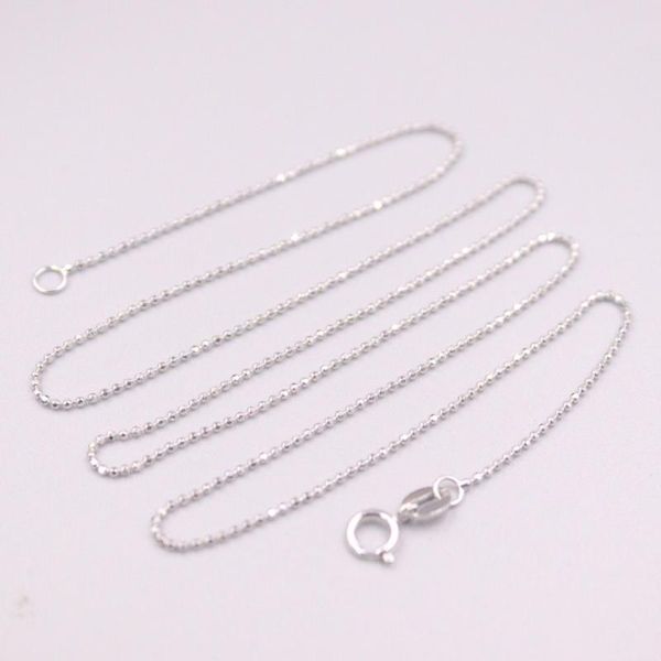 chains pure 18k white gold necklace 1mm carved beads link chain stamped au750 for women gift 45cm / 2g, Silver
chains pure 18k white gold necklace 1mm carved beads link chain stamped au750 for women gift 45cm / 2g, Silver