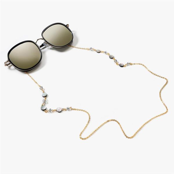 sunglasses frames fashion shell crystal glasses chain masked gold lanyard, Silver
sunglasses frames fashion shell crystal glasses chain masked gold lanyard, Silver