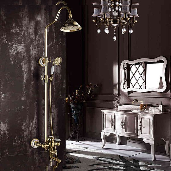 bathroom shower sets good quality solid brass luxury rainfall golden bath set faucets wall mounted mixer b-8011l w968
bathroom shower sets good quality solid brass luxury rainfall golden bath set faucets wall mounted mixer b-8011l w968
