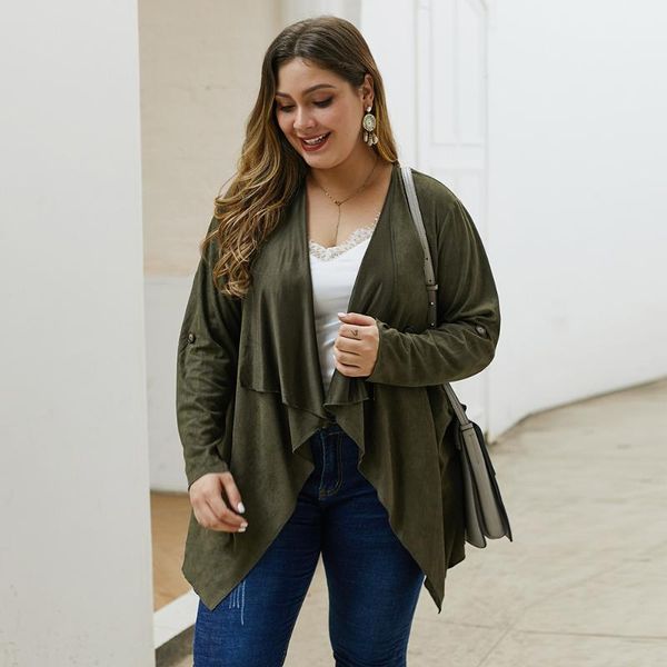 women's jackets autumn fashion solid color lapel long sleeve irregular frosted jacket large size 1xl-4xl simple casual clothing, Black;brown
women's jackets autumn fashion solid color lapel long sleeve irregular frosted jacket large size 1xl-4xl simple casual clothing, Black;brown