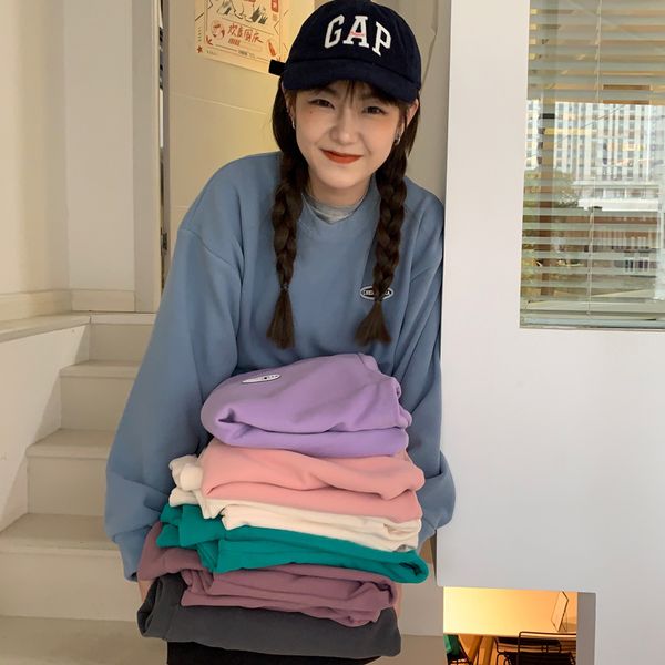 2021 new 8colors autumn winter korean style women sweatshirts long sleeve plus veet thick sweatshirt womens pullovers (c2922) g1ld, Black
2021 new 8colors autumn winter korean style women sweatshirts long sleeve plus veet thick sweatshirt womens pullovers (c2922) g1ld, Black