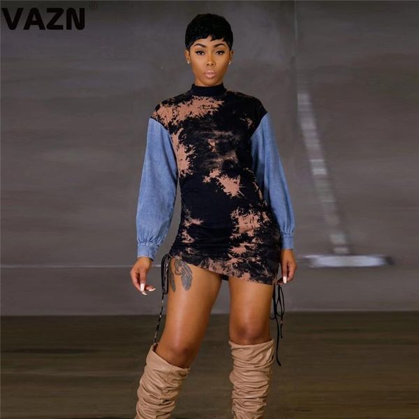 casual dresses vazn 2021 s patchwork young bandage elegant fashion turtleneck full sleeve women high waist thin mini dress, Black;gray
casual dresses vazn 2021 s patchwork young bandage elegant fashion turtleneck full sleeve women high waist thin mini dress, Black;gray