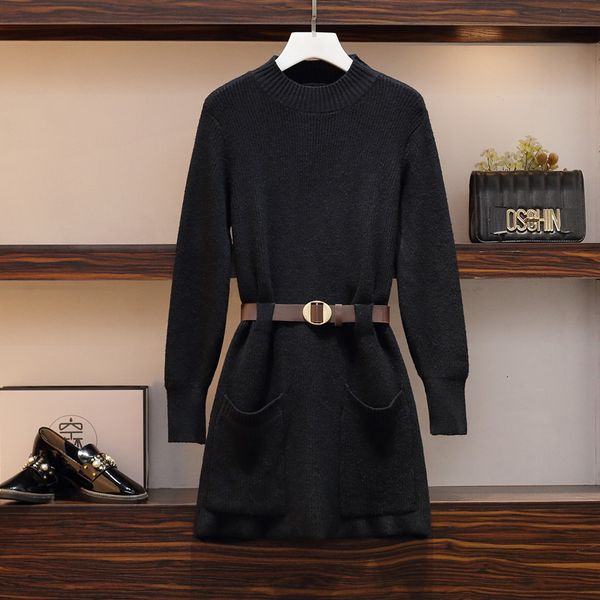 female turtleneck knit nightgown long sleeve winter chic streetwear plus size dress belt 2021 fashion clothes ms5h, White
female turtleneck knit nightgown long sleeve winter chic streetwear plus size dress belt 2021 fashion clothes ms5h, White