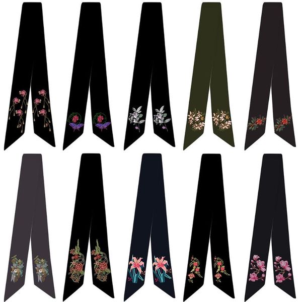 scarves 2021 small silk scarf for women classical plant print variety bag handle tied, Blue;gray
scarves 2021 small silk scarf for women classical plant print variety bag handle tied, Blue;gray