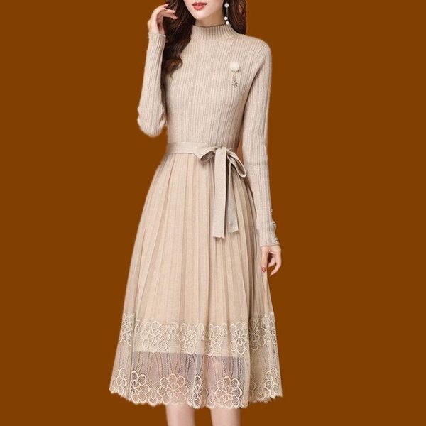 women's sweaters a-line dress over the knee autumn and winter 2021 bottoming mid-length ladies sweater tide, White;black
women's sweaters a-line dress over the knee autumn and winter 2021 bottoming mid-length ladies sweater tide, White;black