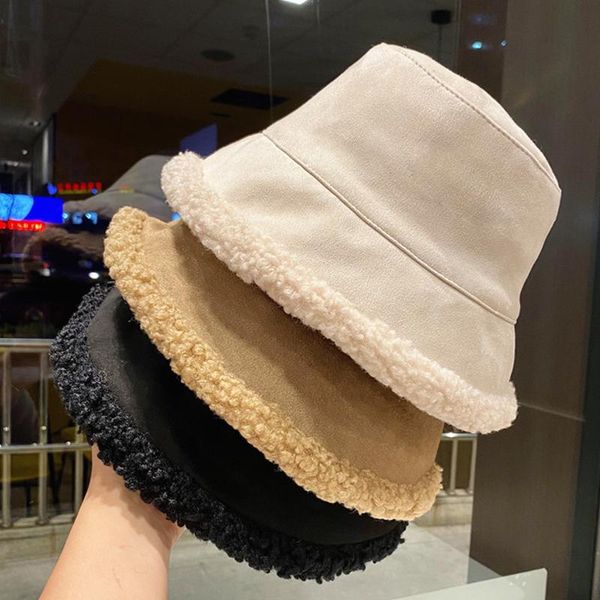 berets double-sided wearing cap warm women bucket hat winter suede thick plush fisherman female sunscreen panama, Blue;gray
berets double-sided wearing cap warm women bucket hat winter suede thick plush fisherman female sunscreen panama, Blue;gray