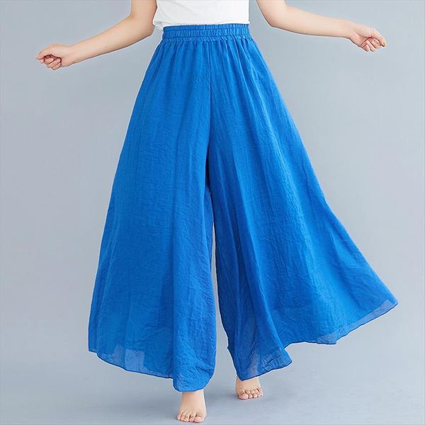 spring summer retro loose cotton women pants linen wide leg large size elastic high waist beach length trousers female, Black;white
spring summer retro loose cotton women pants linen wide leg large size elastic high waist beach length trousers female, Black;white