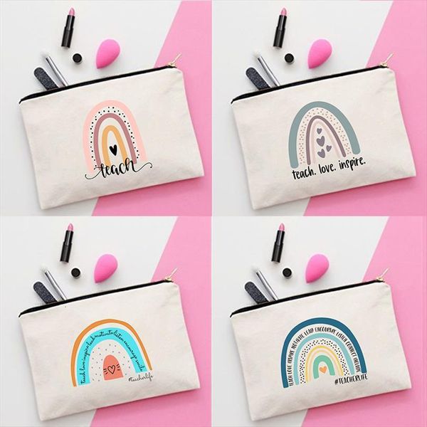 teach love rainbow print men cosmetic bags women makeup canvas organizer toiletry storage travel wash pouch teacher gifts
teach love rainbow print men cosmetic bags women makeup canvas organizer toiletry storage travel wash pouch teacher gifts