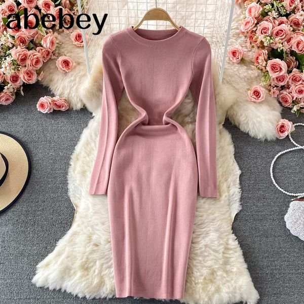 casual dresses 2021 spring autumn vintage o-neck long sleeve knitted dress elastic skinny high waist solid color mid-long wrap, Black;gray
casual dresses 2021 spring autumn vintage o-neck long sleeve knitted dress elastic skinny high waist solid color mid-long wrap, Black;gray