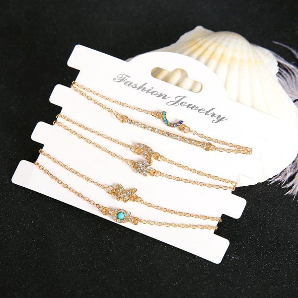 link, chain 6 pcs/set bohemian rainbow butterfly flower tiny charm bracelets bangles for women fashion gold color strand bracelet jewelry, Black
link, chain 6 pcs/set bohemian rainbow butterfly flower tiny charm bracelets bangles for women fashion gold color strand bracelet jewelry, Black