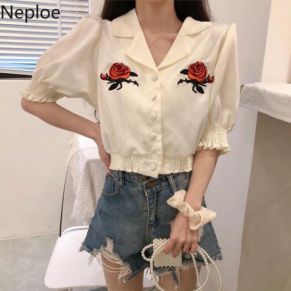 women's blouses & shirts neploe vintage rose embroidery women blouse puff short sleeve v neck 2021 summer high waist blusas femme 4b125, White
women's blouses & shirts neploe vintage rose embroidery women blouse puff short sleeve v neck 2021 summer high waist blusas femme 4b125, White