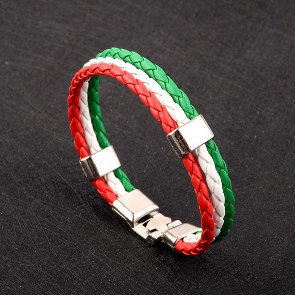 charm bracelets stainless steel men women spain germany france italy argentina national flag pu leather handmade jewelry, Golden;silver
charm bracelets stainless steel men women spain germany france italy argentina national flag pu leather handmade jewelry, Golden;silver