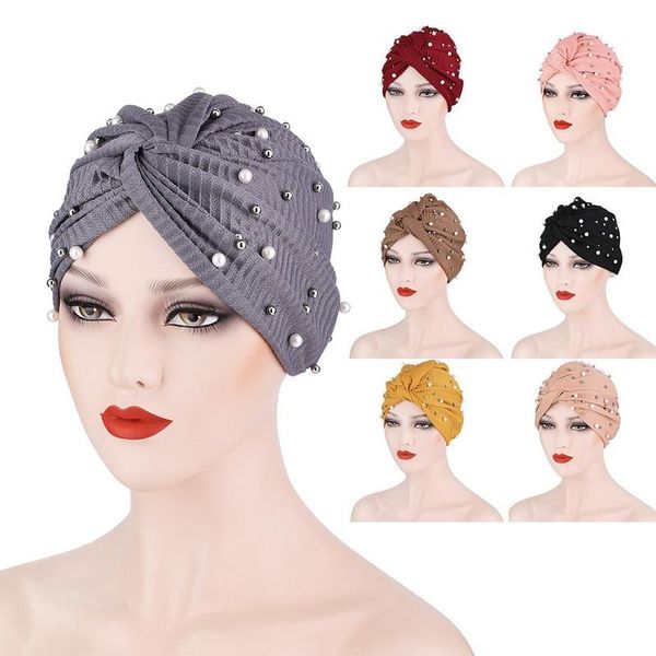 beanie/skull caps charmgo beading turban for women twisted head wraps muslim scarf female beanie islamic clothing accessories, Blue;gray 
beanie/skull caps charmgo beading turban for women twisted head wraps muslim scarf female beanie islamic clothing accessories, Blue;gray