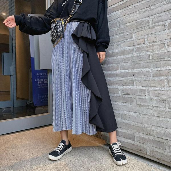 skirts spring 2021 women long pacthwork maxi flared pleated skirt midi high waist elascity casual party, Black
skirts spring 2021 women long pacthwork maxi flared pleated skirt midi high waist elascity casual party, Black
