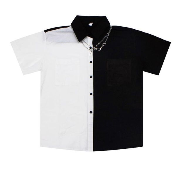 harajuku black womens blouses and white shirt female summer chiffon vintage stitching loose short sleeve blouse women man
harajuku black womens blouses and white shirt female summer chiffon vintage stitching loose short sleeve blouse women man