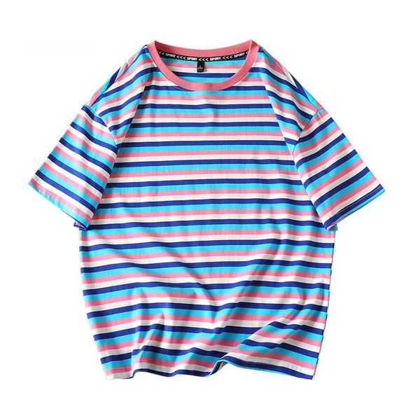 men's t-shirts short-sleeved t-shirt summer 2021 fashion brand ins pure cotton student bottoming shirt striped clothes, White;black
men's t-shirts short-sleeved t-shirt summer 2021 fashion brand ins pure cotton student bottoming shirt striped clothes, White;black