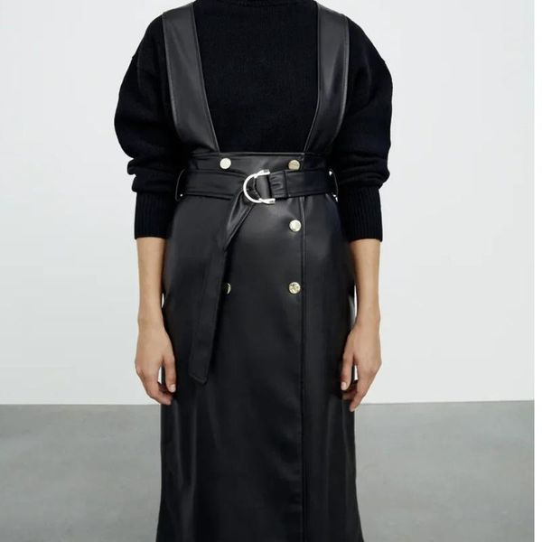 casual dresses xikom 2021 women fashion vintage pu black dress female office lady double breasted sleeveless sashes midi strap, Black;gray
casual dresses xikom 2021 women fashion vintage pu black dress female office lady double breasted sleeveless sashes midi strap, Black;gray