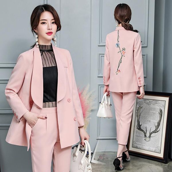 women's suits & blazers suit slim double-breasted 2 sets (jacket + pants) business casual formal back embroidery, White;black
women's suits & blazers suit slim double-breasted 2 sets (jacket + pants) business casual formal back embroidery, White;black