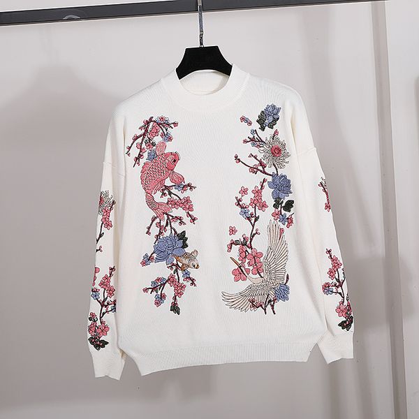 black white knitted tracksuit set women embroidery flowers sweater pencil pants two piece outfits female loose fashion knit suit jt22, Blue
black white knitted tracksuit set women embroidery flowers sweater pencil pants two piece outfits female loose fashion knit suit jt22, Blue