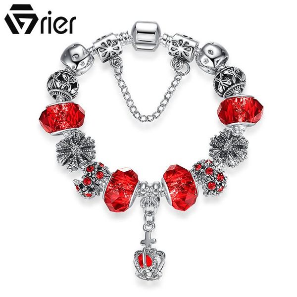 charm bracelets grier vintage silver color snake chain crown of pendant & gold crystal ball brand bracelet drop, Golden;silver
charm bracelets grier vintage silver color snake chain crown of pendant & gold crystal ball brand bracelet drop, Golden;silver