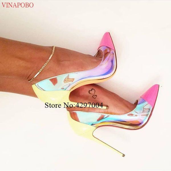 dress shoes vinapobo lime green patchwork high heel pumps transparent pvc stiletto neon heels patent leather pointy toe, Black
dress shoes vinapobo lime green patchwork high heel pumps transparent pvc stiletto neon heels patent leather pointy toe, Black