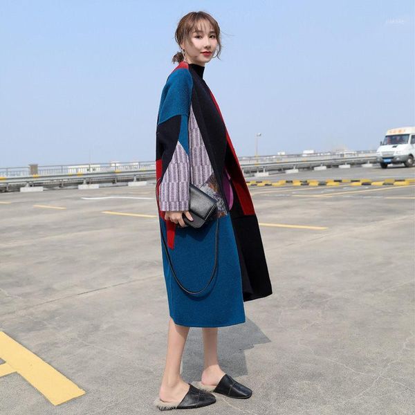2020 new fashion trendy woolen cashmere coat for ladies autumn winter long colors patchwork design loose coat f24451, Black
2020 new fashion trendy woolen cashmere coat for ladies autumn winter long colors patchwork design loose coat f24451, Black